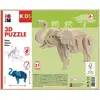Marabu Holzartikel 3D Puzzle, Elephant (27 Teile)