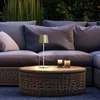 BRILLIANT portable LED Außentischleuchte KAAMI | Höhe: 37cm | gold mat...