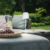 LED-Akku-Tischlampe Kaami, dimmbar weiß matt