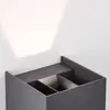 LED-Außenwandleuchte Hilly, Höhe 10 cm, dunkelgrau, Metall