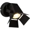 Technisch wirkende LED-Wandleuchte Movie, schwarz