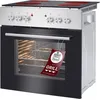 Bomann Backofen mit 60cm Glaskeramik-Kochfeld | Einbaubackofen 61L Nut...