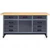 Küpper Brand, Werkbank + Arbeitsbock, Werkbank 1700x600x840mm 9 Schubl...