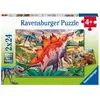 Ravensburger Puzzle Wilde Urzeittiere 2x24 Teile, 26x18 cm, ab 4 Jahre...
