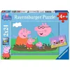 2x24 Teile Puzzle Familienleben Ravensburger Peppa Pig TU