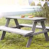 Roba Kindersitzgarnitur Outdoor + in grau mit Bankkissen Little Stars