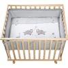 roba® Laufgitter Jumbotwins grau, 100x75 cm, mit Stoffeinlage und Nest...