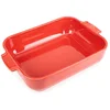 PEUGEOT Auflaufform APPOLIA Keramik 32cm Rechteckig Rot Ofen Spülmasch...