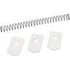 Leifheit 3 Abstreifgummis und Feder Cherrymat, Entsteiner, Silber, Gra...