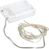 Rayher Mini LED-Lichterkette mit Draht und Timer, warmes Lichtgelb, 23...