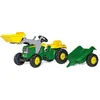 rolly toys Kinder Trettraktor mit Frontlader und Anhänger, John Deere ...