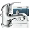 SCHÜTTE ATHOS PLUS, Waschtischarmatur mit Zugstange, Wasserhahn Bad mi...