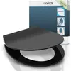 SCHÜTTE Duroplast SLIM WC Sitz mit Absenkautomatik Schwarz, WC Deckel ...