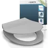 SCHÜTTE WC Sitz Duroplast SLIM GREY, Toilettendeckel mit Absenkautomat...