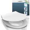 SCHÜTTE WC Sitz Duroplast SLIM WHITE, Toilettendeckel mit Absenkautoma...