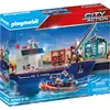 PLAYMOBIL City Action 70769 Großes Containerschiff mit Zollboot