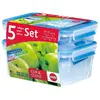 Emsa Clip & Close 5Er Set Frischhaltedosen, 0,15 L - 3,7 L, 508568