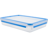 emsa Frischhaltedose CLIP & CLOSE 6 cm hoch 2,6 l transparent, blau