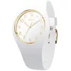 Ice-Watch - ICE glam White Gold Numbers - Weiße Damenuhr mit Silikonar...