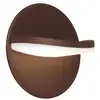 LED-Außenwandlampe Letty, braun, Ø 18 cm, Metall, IP65