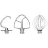 KitchenAid Rührwerkzeug Set Edelstahl Artisan 3-teilig, Befestigungsse...