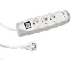 Perel, Steckdosenleiste, 3-FACH-STECKDOSENLEISTE MIT SCHALTER - 2 USB-...