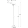 LED-Stehleuchte Gilly, weiß, flexibel, Metall, Höhe 153 cm