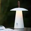 LED-Akkutischlampe La Donna, weiß, Aluminium, dimmbar