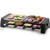 Domo Steingrill Raclette DO9190G, Racletteofen, Schwarz, Grau