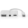 Nedis USB Multi-Port-Adapter USB 2.0 - USB-C  Buchse, USB-A Buchse, US...
