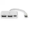 Nedis USB-Hub 1x USB-C  1x USB-C  - 2x USB 2.0 A, 3-Port port(s), Stro...