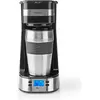Nedis Kaffeemaschine Filter Kaffee, Filterkaffeemaschine, Schwarz, Sil...