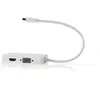 Nedis Mehrfachadapterkabel (0.20 m), Videokabel, Weiss