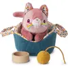 Lilliputiens Jeanne Katze Mit Korb Teddy Rosa Rosa One Size