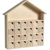 Adventskalender-Haus aus Holz 31,5 x 7 x 34 cm