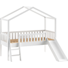 Vipack Hausbett Dallas mit Leiter und Rutsche, Liegefläche 90 x 200 cm...