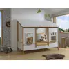 Vipack Landhausbett mit Dach, Liegefläche 90 x 200 cm, inkl. Lattenros...