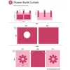 Vipack Rosa Vorhang mit Blumenmuster für Kinderzimmer, Ergänzung zu Pi...