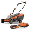20V 34cm Dual Power Akku-Rasenmäher POWDPGLWS1   4Ah Akku und Ladegerä...