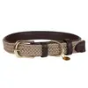 Geflochtenes Nylon-Halsband für Hunde Kentucky Beige 2XS