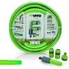 Gartenschlauch 15mm 10m PVC-Kit Mehrstrahldünge + 2 Anschlüsse + VITO-...