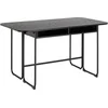 Darlington Esstisch 140x40, 80cm ausziehbar schwarz.
