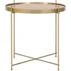 Couchtisch aus farbigem Stahl mit Glas House Nordic Venezia 48x48x48 c...
