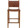 Thekenstuhl aus Leder mit Teakholzbeinen House Nordic Perugia 45,5x46x...