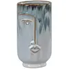 Runde Keramikvase mit Gesicht House Nordic 9,5x9,5x17 cm
