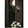 Nuura Außen-Wandlampe Miira, Ø 20 cm, schwarz/klar