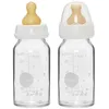Hevea Glas-Babyflasche 120 ml weiß 2 ct