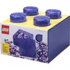 LEGO Aufbewahrungsstein STORAGE BRICK 4 GLITTER violett