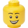 LEGO Aufbewahrungskopf STORAGE HEAD HAPPY BOY L 8,5 Liter gelb