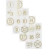 Vivi Gade Weihnachtskalender-Zahlenaufkleber, D 40 mm, Blatt 9 x 14 cm...
